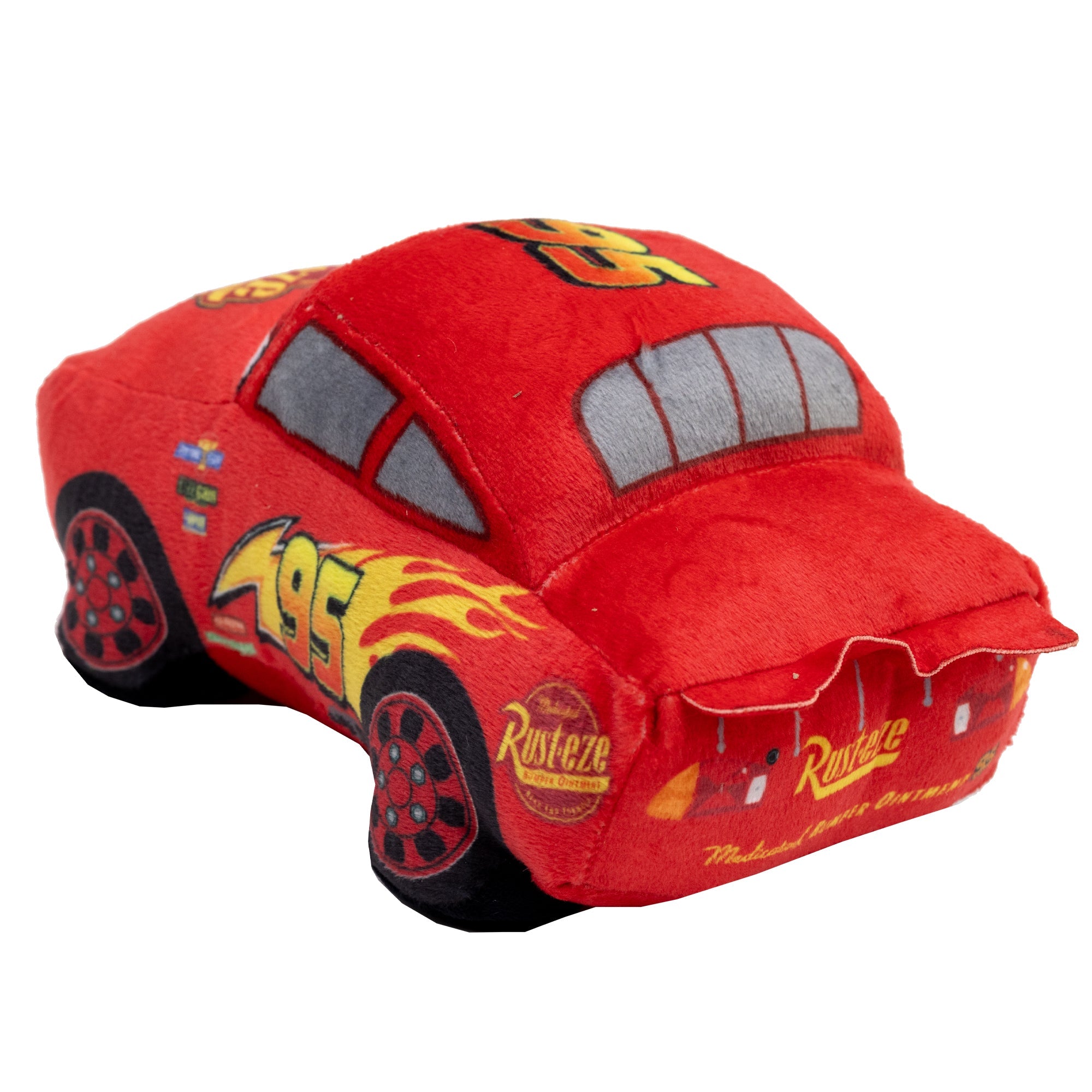 Dog Toy Squeaker Plush - Pixar Car Lightning McQueen Race Car Replica