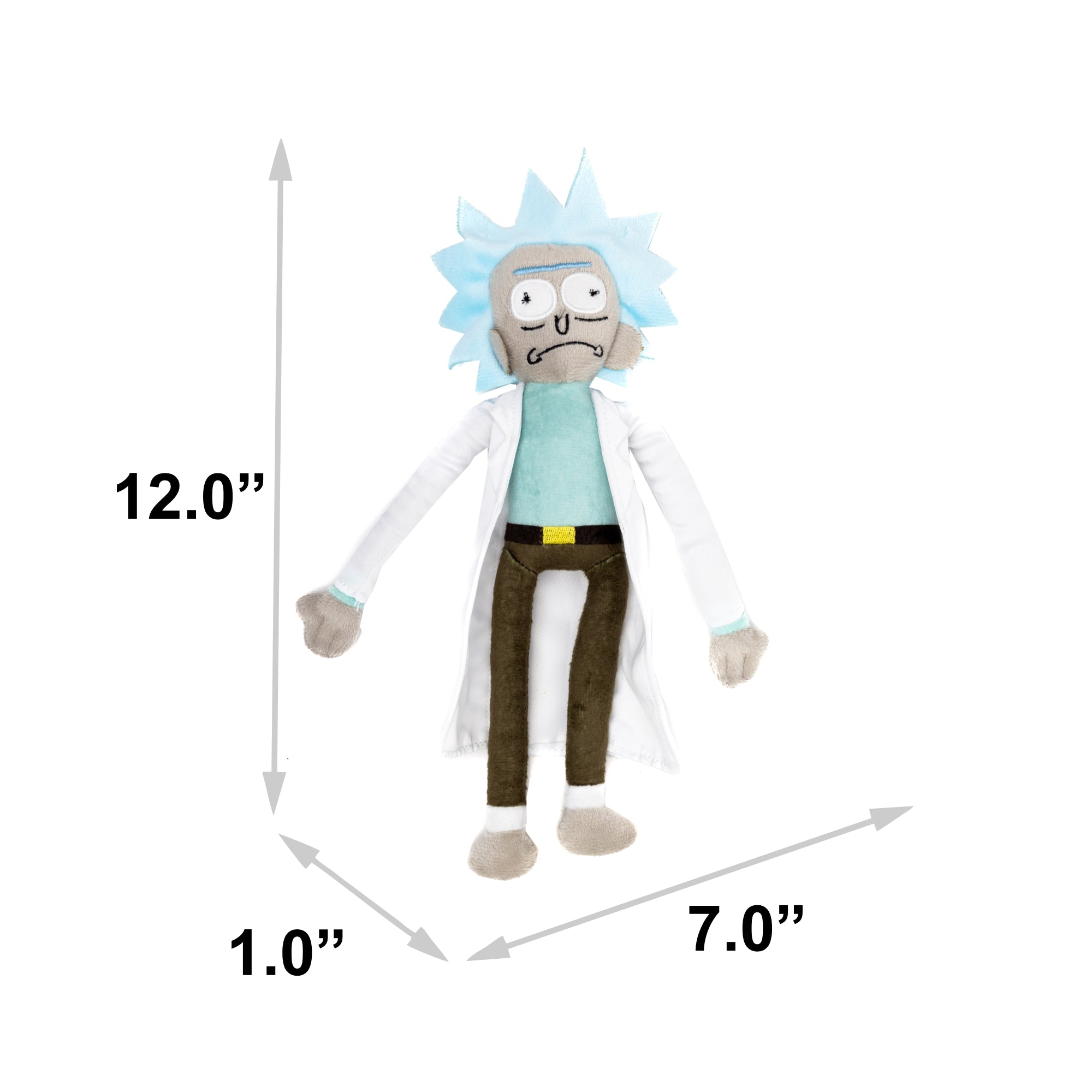 Dog Toy Squeaker Plush - Rick and Morty Standing Rick Full Body Pose