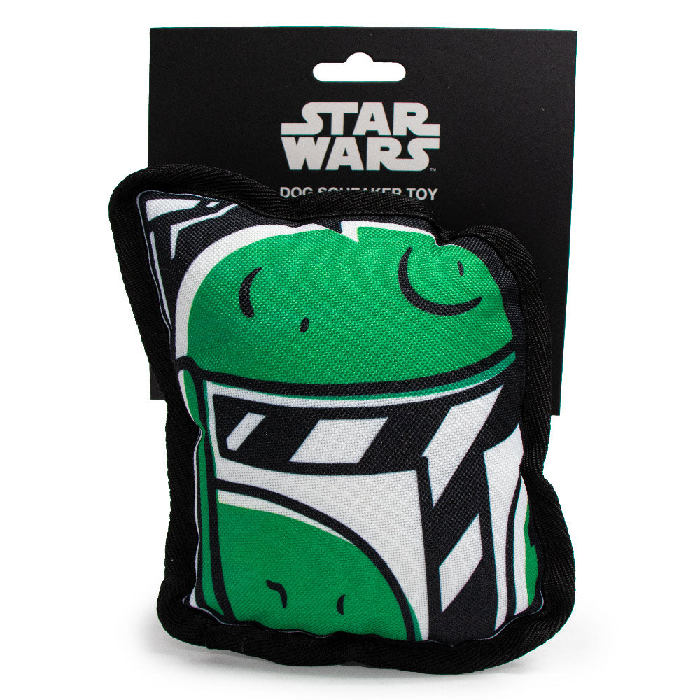 Dog Toy Squeaky Plush - Star Wars Boba Fett Head