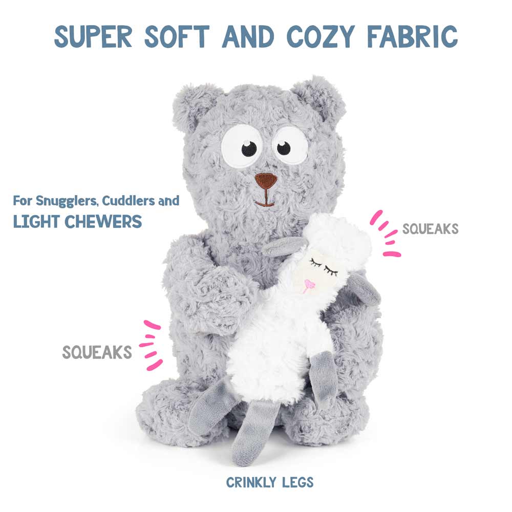 The Moony & Woola Toy is Squeaky, Crinkly, and Super Soft; Made Best For Gentle Chewers