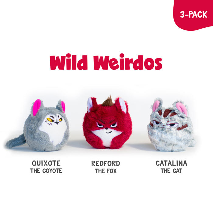 The Wild Weirdos Dog Toy Comes in a 3 Pack