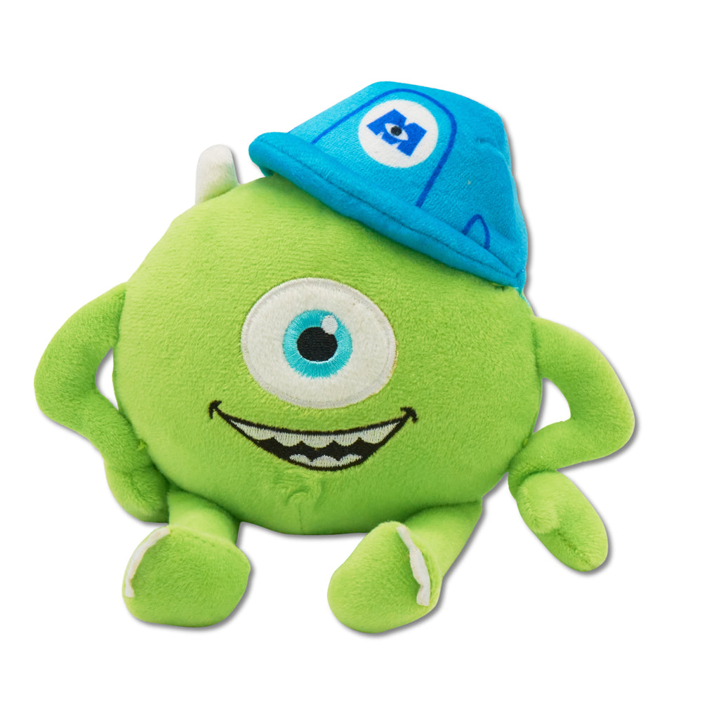 Dog Toy Squeaker Plush - Monsters, Inc. Mike Full Body Sitting Pose