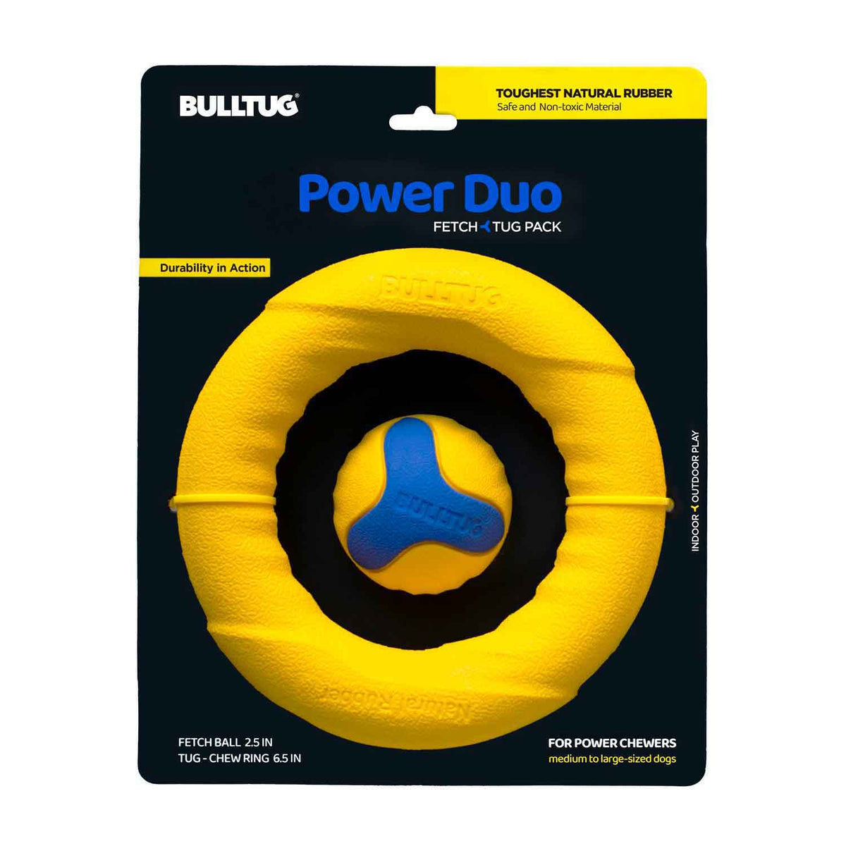Power Duo The Ultimate Tug Ring and Fetch Ball Dog Toy Set