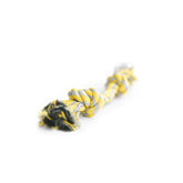 two knots cotton rope in yellow and grey colors
