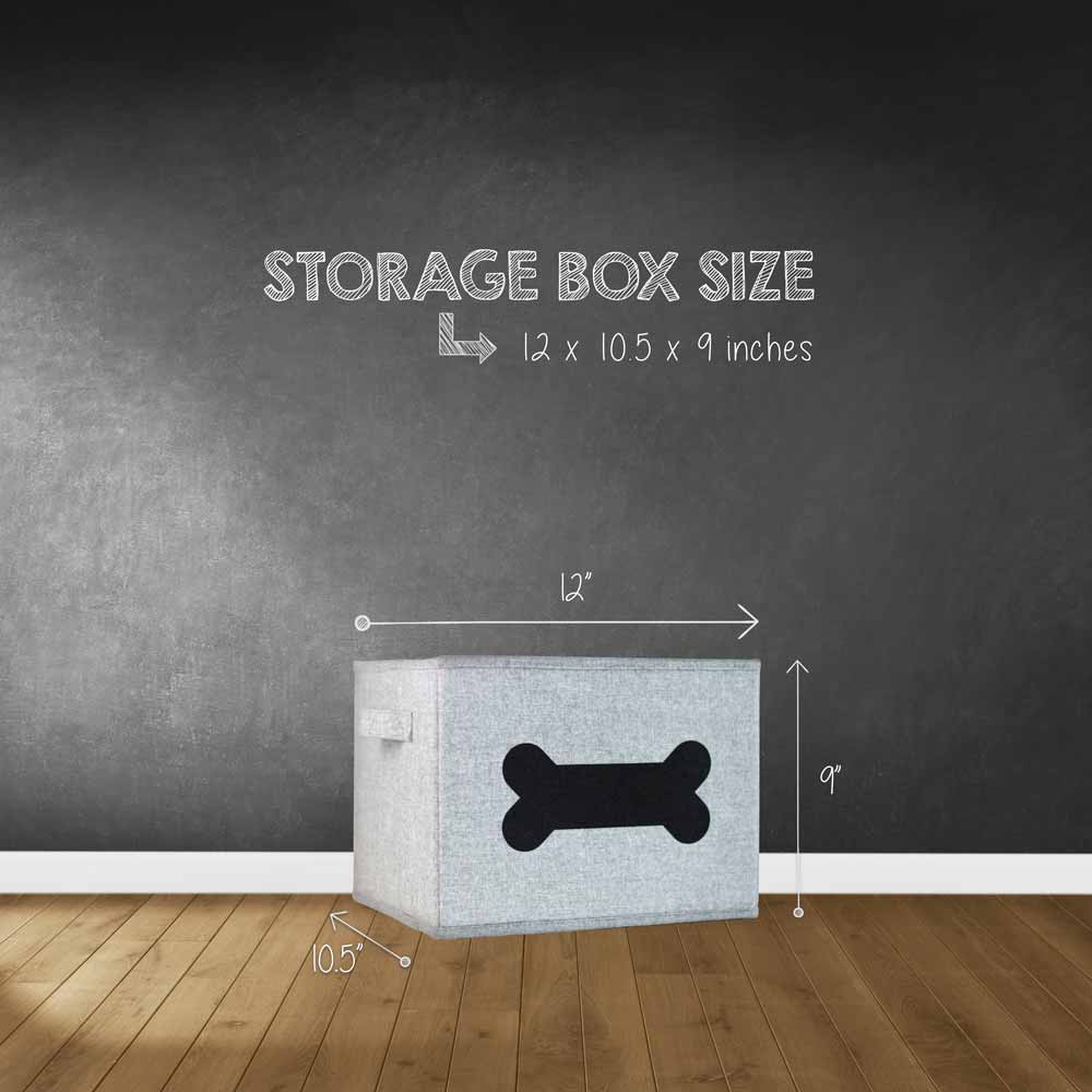 The Storage Bin measures 10.5 by 12 by 9 inches