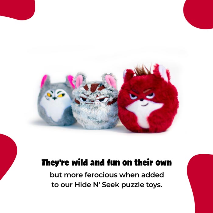 The Wild Weirdos Trio. Pair Them with A Hide N’ Seek Puzzle Toy for Even More Fun
